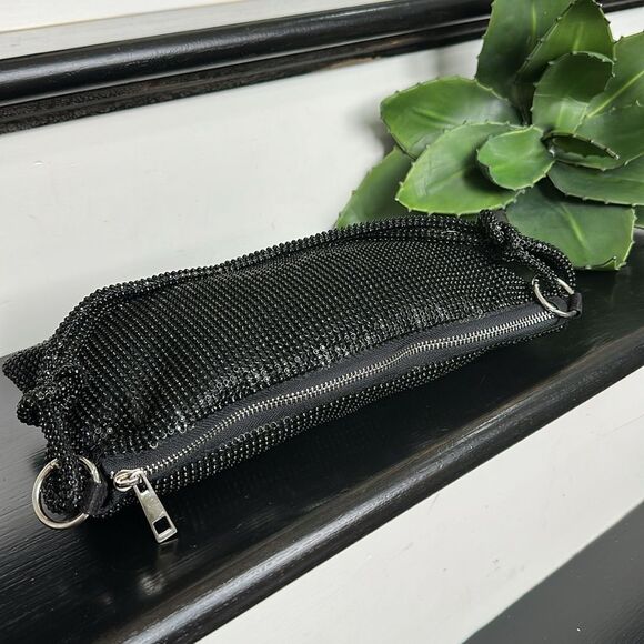 Shimmer Evening Shoulder Bag Sparkle with Knot Strap, Like New - Picture 10 of 11